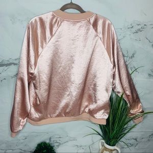 FASHION TO FIGURE ROSE GOLD BOMBER JACKET